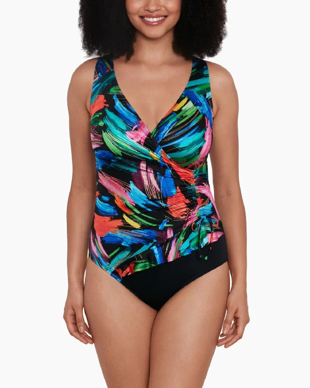 2023 Longitude Side Swipe Ruffle Surplice Swimsuit - L232210