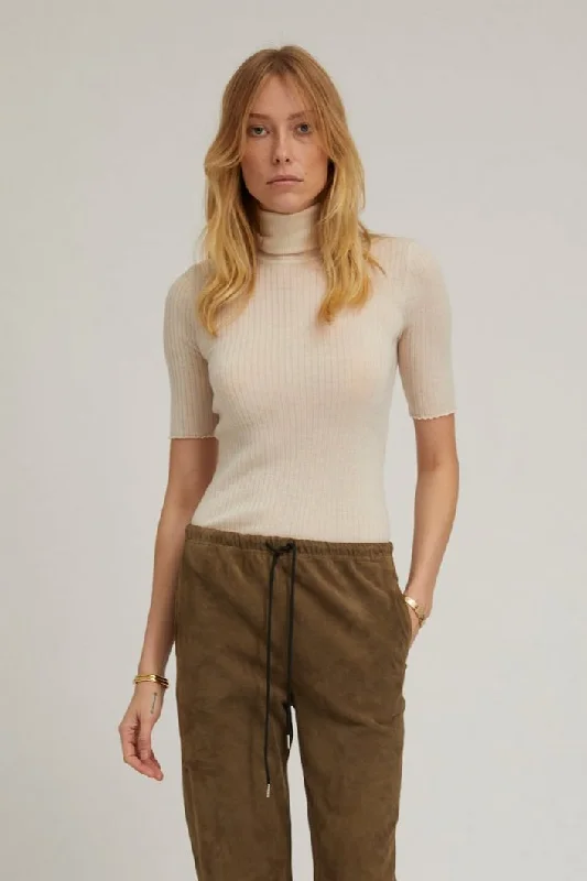 Chalk Cashmere Turtleneck