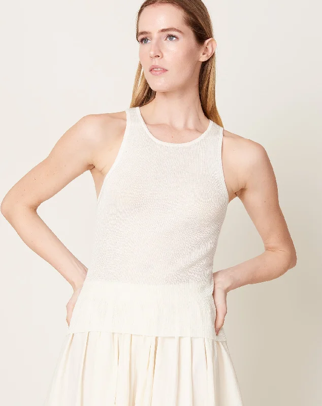 Este Slinky Racer Tank in White