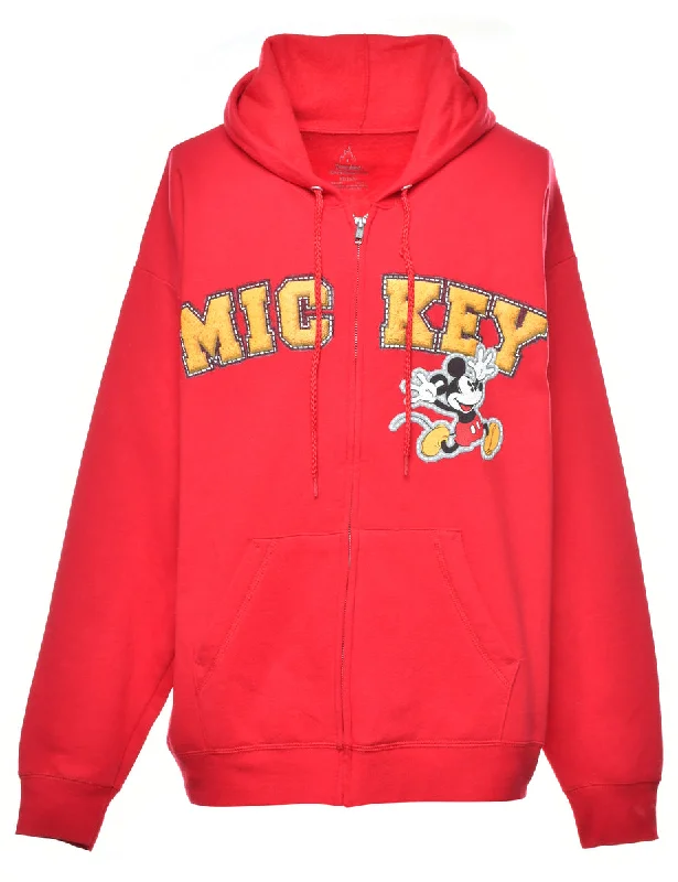 Red Mickey Cartoon Sweatshirt - L