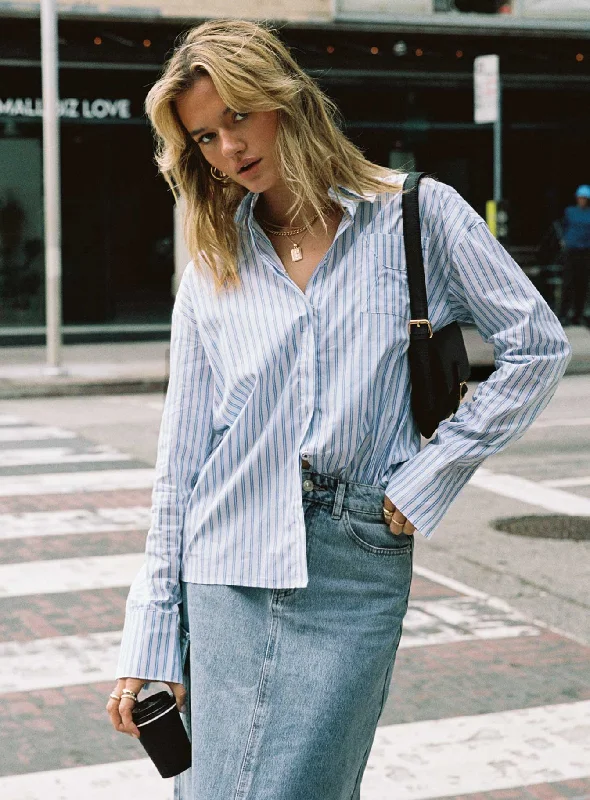 Letters To You Shirt Blue Stripe