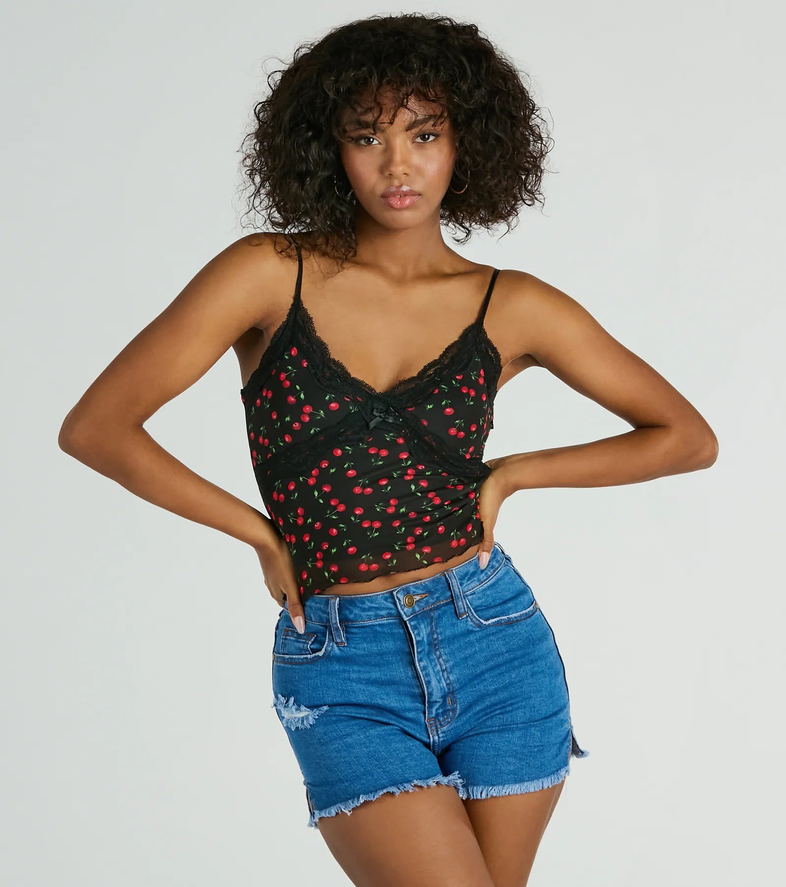 Taste Of Cherry Lace Cami Tank Top