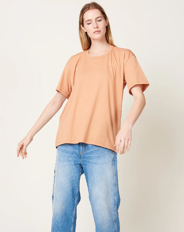 Circle Neck Tee in Terracotta