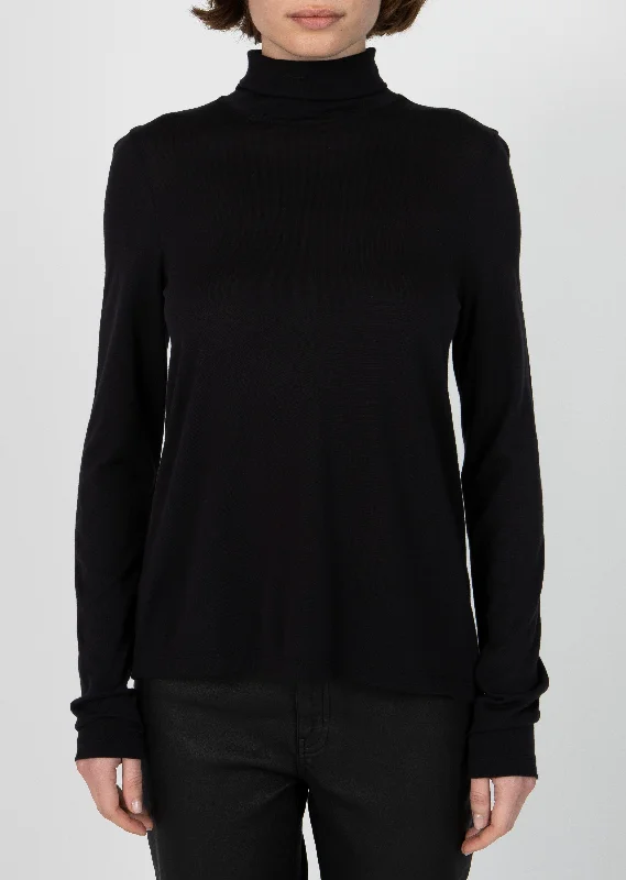 Heavy Modal Jersey Long Sleeve Turtleneck Top