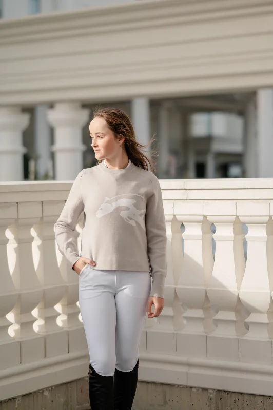 The Salta Sweater- Sand / White