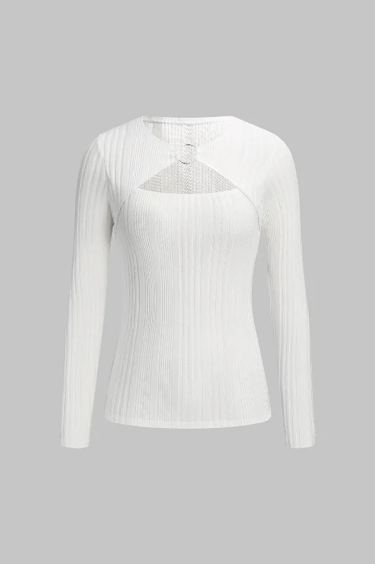 Cut Out Long-Sleeve Top