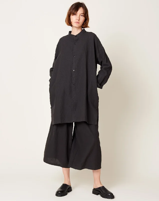 Water Linen Tunic in Sumi