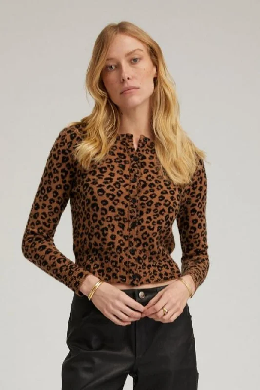 Leopard Cashmere Baby Cardigan