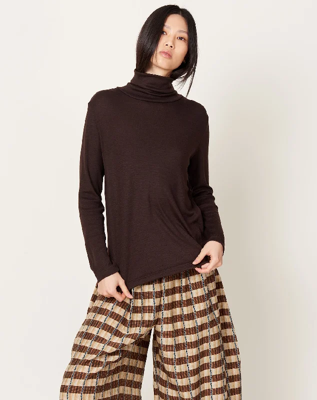 Wool Turtleneck in Cacao