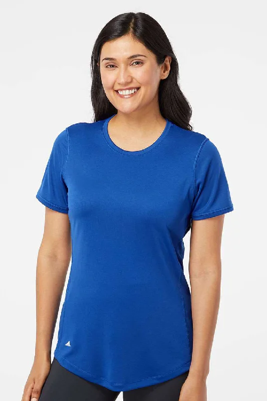 Adidas Womens UPF 50+ Short Sleeve Crewneck T-Shirt - Collegiate Royal Blue - Closeout