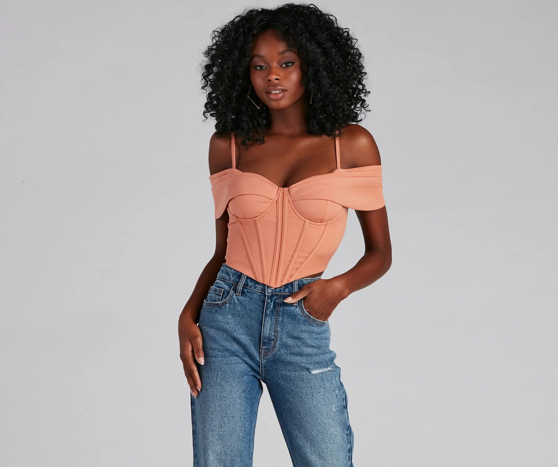 Forever Femme Cold Shoulder Corset