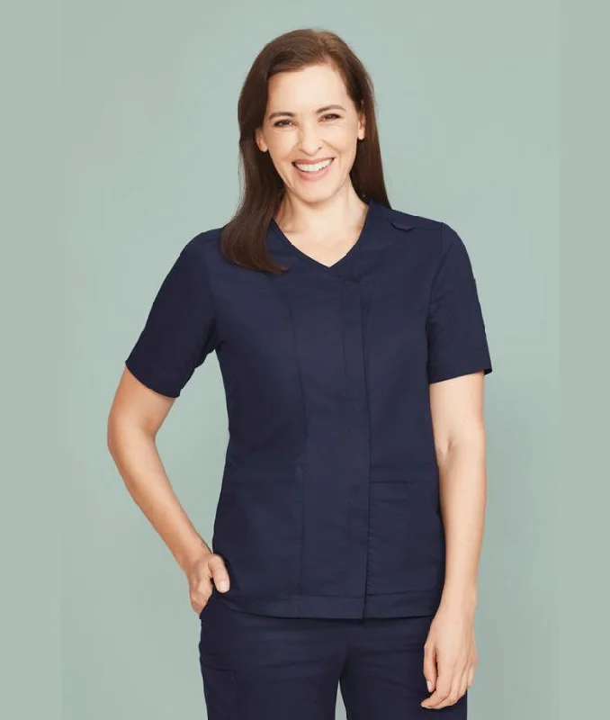 Parks Womens Zip Front, Crossover Scrub Top