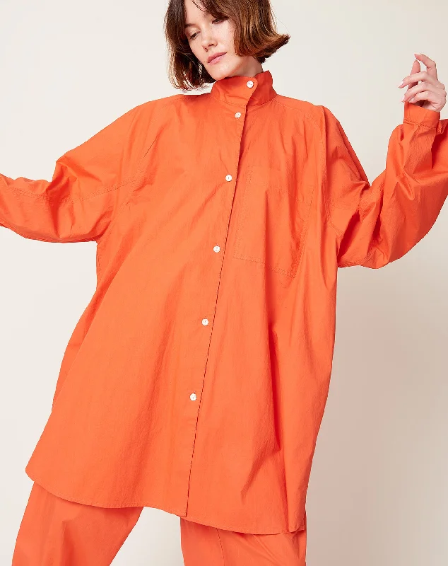 Joan Oversized Tunic in Rouge Orange