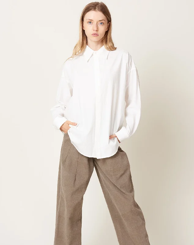 Cocoon Dress Shirt in White