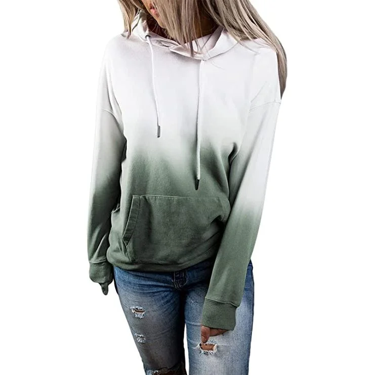 Women's Casual Hooded Sweatshirt Loose Drawstring Pullover Hoodie