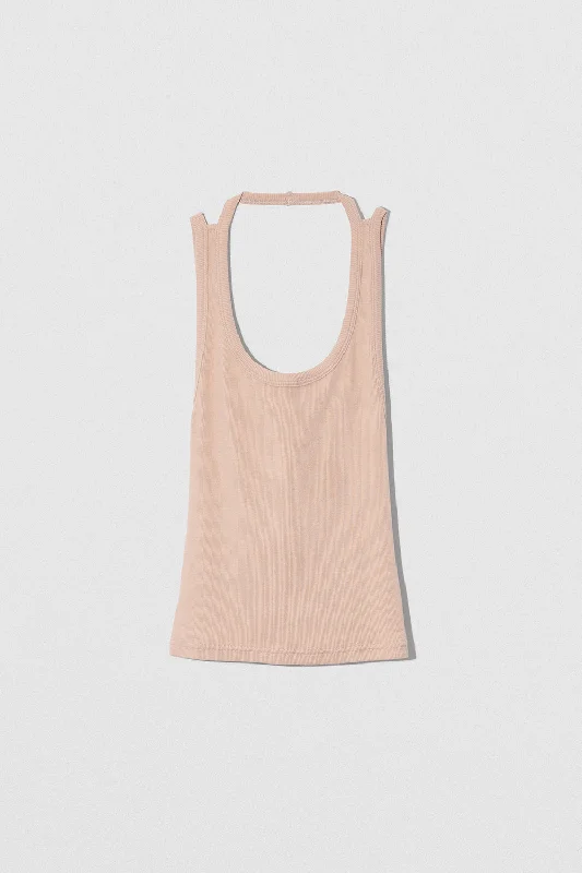 Blank Tank Top Mink Cotton Rib