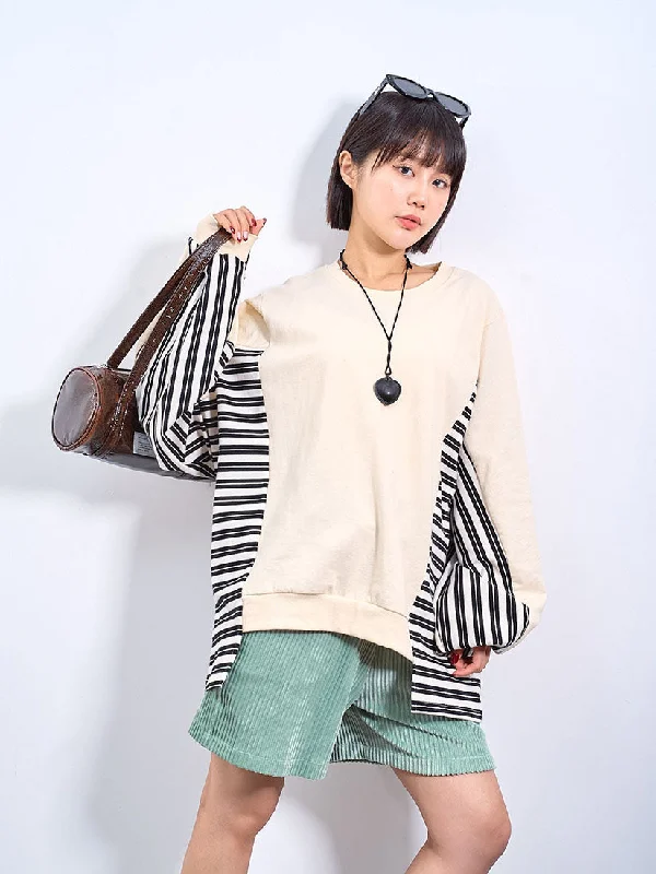 Striped Panel Sweatshirt (3 Colours)