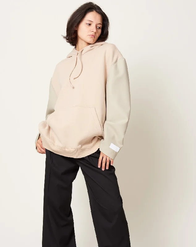 Sweatshirt with Suit Sleeves in Beige and Stone