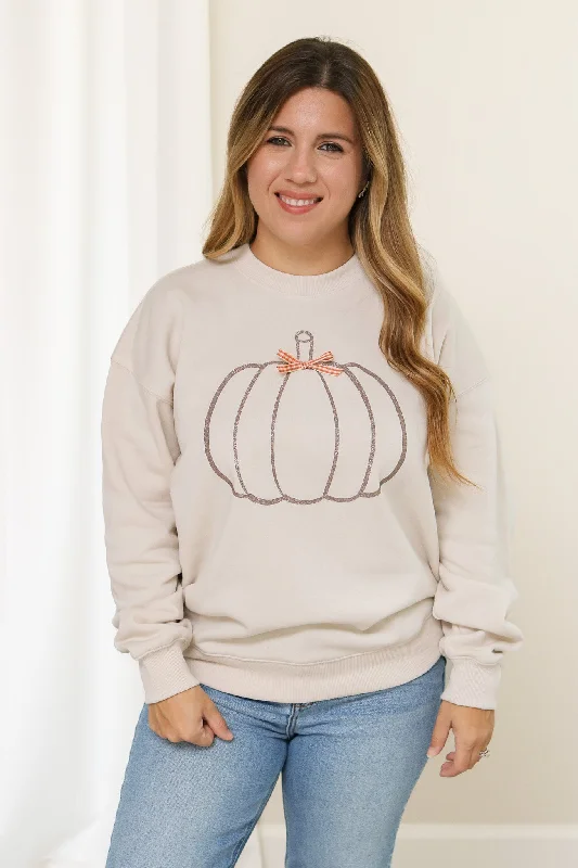 Glitter Pumpkin Pullover