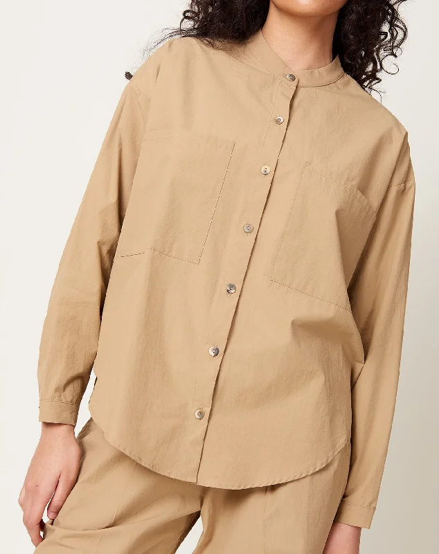 Oversize Button Down in Khaki