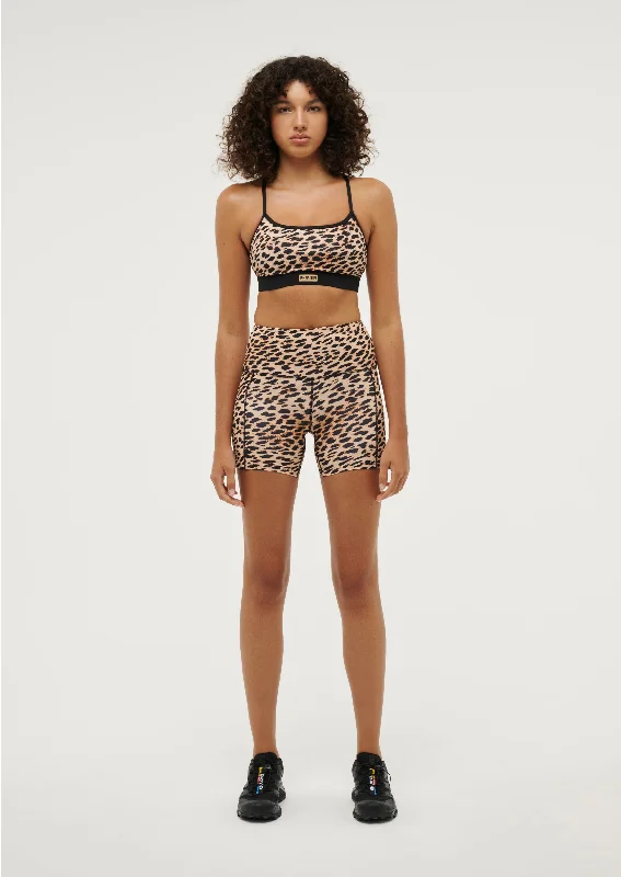 RECALIBRATE PRINT 5" BIKE SHORT IN CHEETAH PRINT