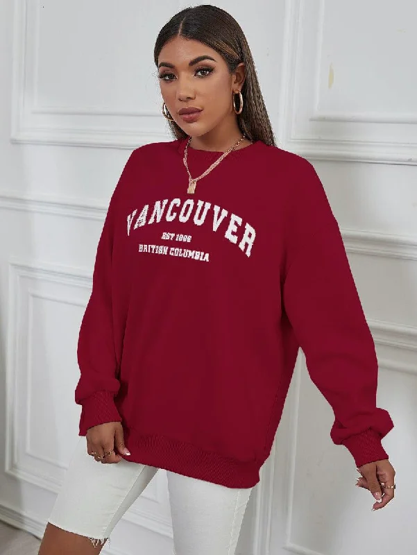 Women's Oversized Sweatshirt Maroon