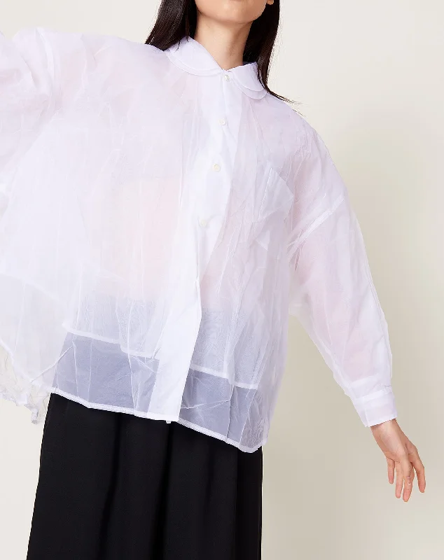 Double Layer Blouse in White