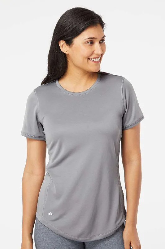 Adidas Womens UPF 50+ Short Sleeve Crewneck T-Shirt - Grey - Closeout