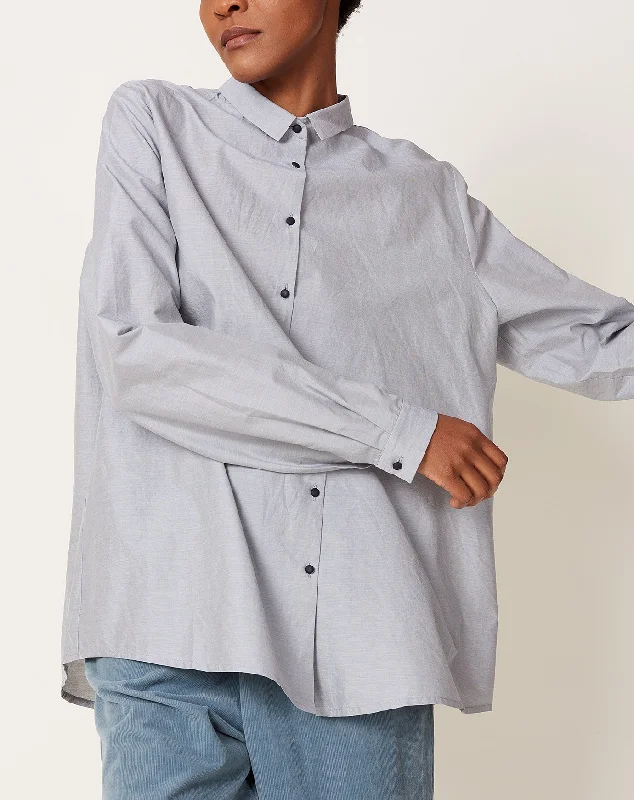 Crinkle Micro Vichy Shirt in Sky