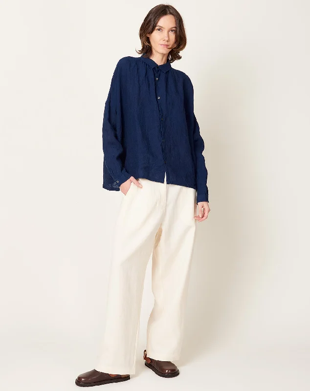 Linen Shirt in Dark Indigo