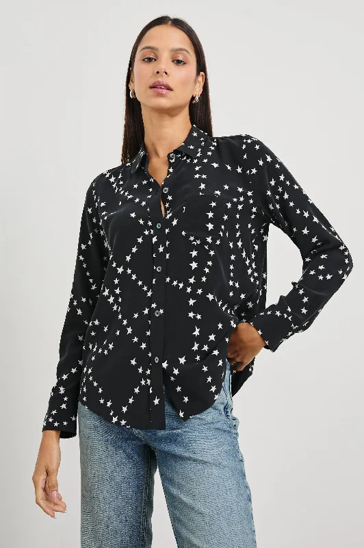 KATE SHIRT - BLACK STAR CHAIN