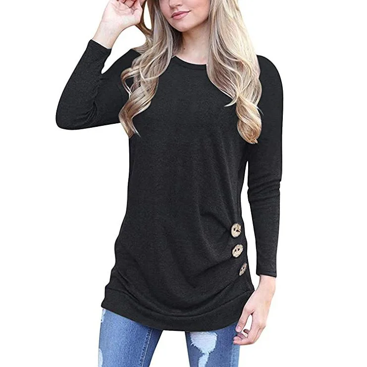 Women's Casual Long Sleeve Tunic Tops