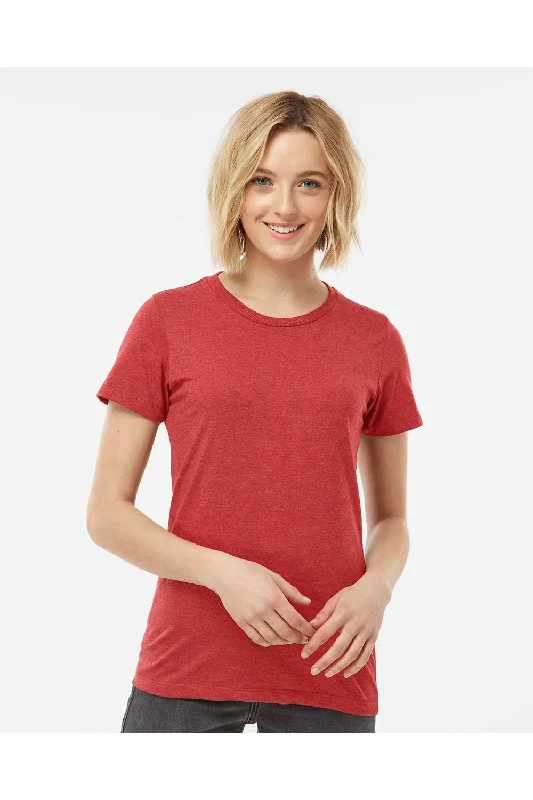 Tultex Womens Premium Short Sleeve Crewneck T-Shirt - Heather Red