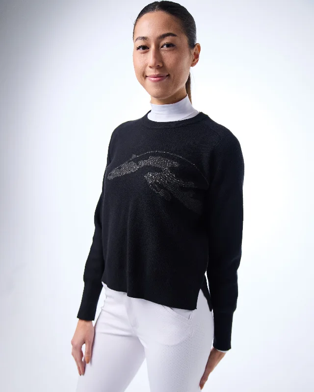 The Salta Sweater- Black/ Silver Carbon Metallic