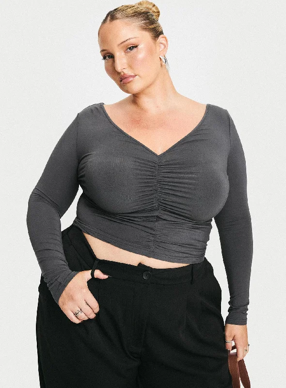 Moylan Long Sleeve Top Grey Curve